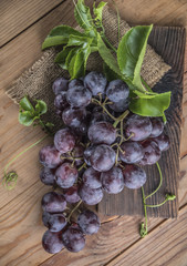 Healthy fruits Red grapes in the vineyard,
