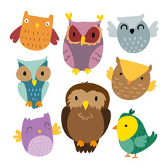 owl vector collection design