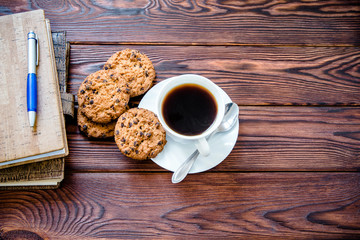 Coffee Break - Notepad and Pen along with coffee 