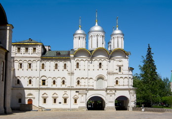 Fototapeta na wymiar Patriarshy Cathedral of Moscow Kremlin, Russia