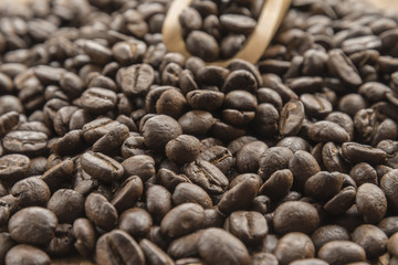 Roasted coffee beans background