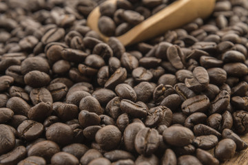 Roasted coffee beans background