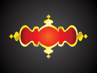 abstract artistic golden border