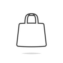 Shopping bag line icon vector