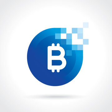 bitcoin icon. Vector digital currency concept