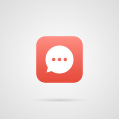 Typing in a chat bubble icon illustration isolated vector, comment sign symbol app