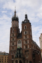 Fototapeta na wymiar Basilique Sainte-Marie à Cracovie, Pologne