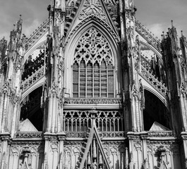 Cologne cathedral in Cologne, Germany, European window pattern