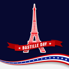 Fototapeta na wymiar Bastille Day 14th of July, Vive la france, France celebrate. Vector greeting