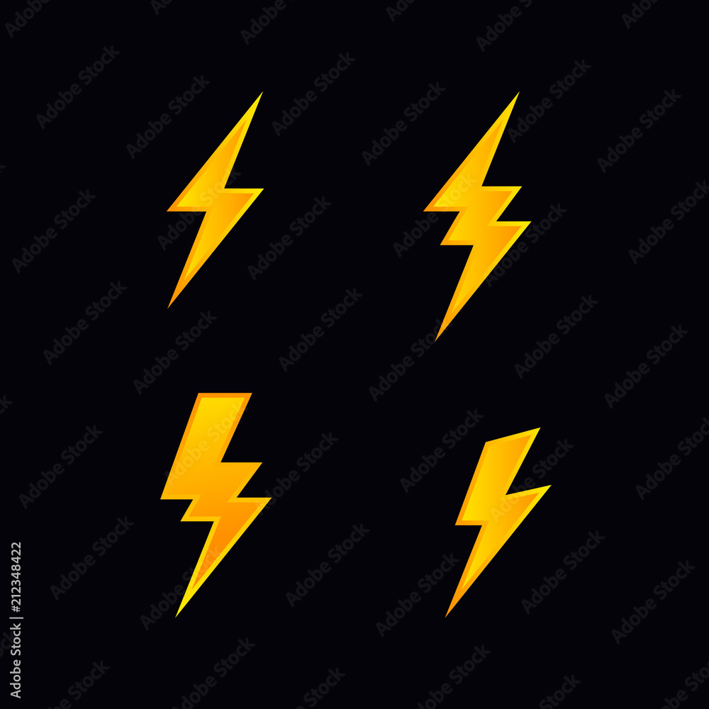 Wall mural lightning bolt flash vector