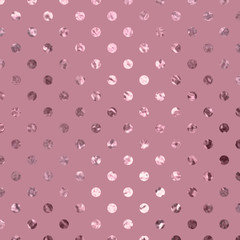 Patterned background polka dot glitter effect foil
