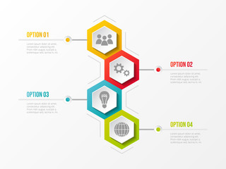 Concept of business infograph with options. Vector.