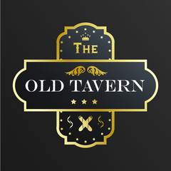 Vintage tavern, pub, bar, restaurant, cigar luxurious logo