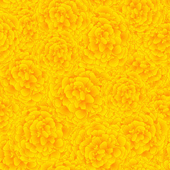 Yellow Marigold Seamless Background.