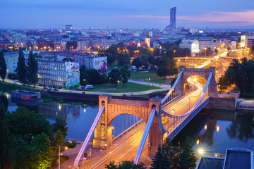 Wroclaw cityscape in the evening (sunset) © Krzysztof