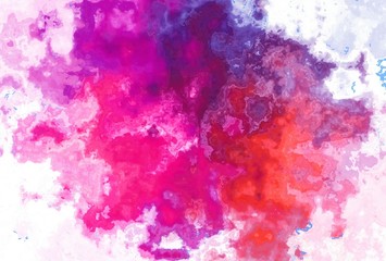 Marble painting artwork. Abstract pink and purple color watercolor background. Artistic acrylic texture. Art pattern for graphic design and print production. 