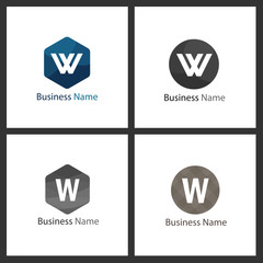 Letter W Logo Set Design