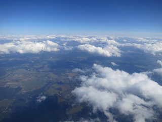 Fototapeta premium Expanses of Russia from the height of the aircraft