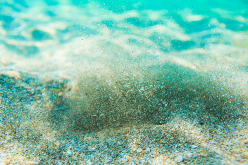 Sea reef and sea sand, beauty sea sand