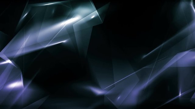 4k video gray blue abstract geometrical glass - diamond triangles loop able background