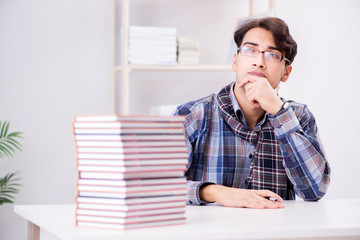 Writer presenting his books to public