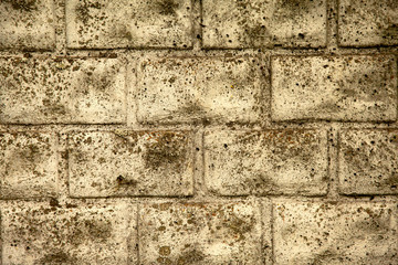 old white brick wall, background texture close-up
