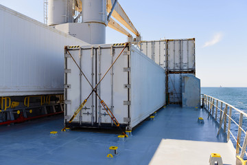 Refrigerated container on deck