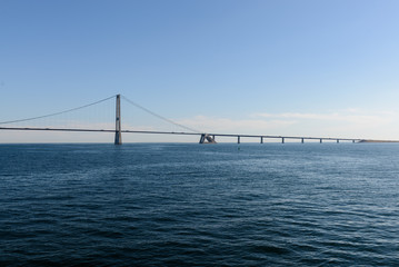 Fototapeta na wymiar Great Belt bridge at sunny day