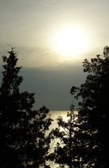 Fototapeta na wymiar Early Evening Over Lake Michigan