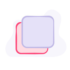 Copy file icon in trendy flat style. Duplicate document symbol.