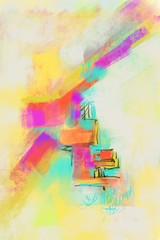 abstract modern unique art handpainted background for poster, ad, art design