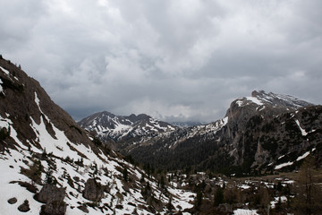 Obraz premium Mountains Lakes and Nature in the Dolomites, Italy
