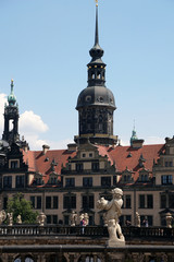 View of Dresden Castle from the balustrade of Zwinger, Dresden Germany