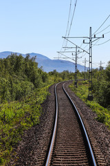 Train journey in North Sweden