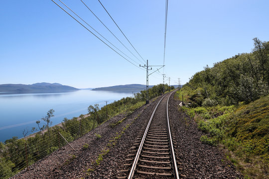 Train journey in North Sweden