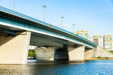 Road bridge across the river