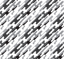 OVERLAPPING ROUNDED DIAGONAL LINES. SEAMLESS VECTOR PATTERN