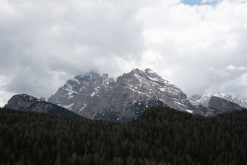Fototapeta premium Mountains Lakes and Nature in the Dolomites, Italy
