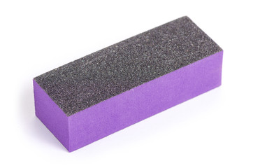 The manicure nail buff on white background isolation