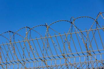 Security with a barbed wire fence