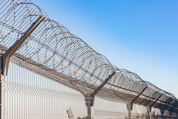 Security with a barbed wire fence