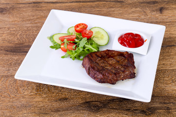Beef steak with sauce