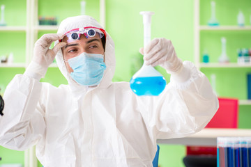 Chemist working in the lab on new experiment