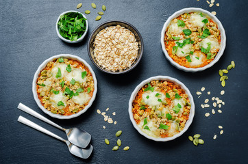 Cheese pepita oats sweet potato casserole
