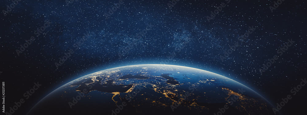 Wall mural planet earth - middle east and europe