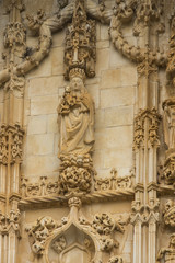 Sculpture of the Virgin and Child above the Entrance of the Round Templar Church of the Convent of Christ, Tomar