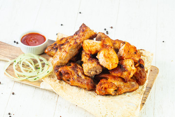 Meat kebab mix plate