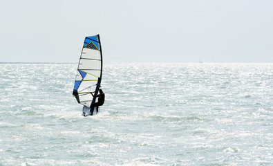 Windsurfing on Lake Balaton, Hungary