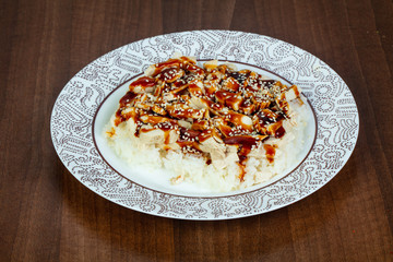 Teriyaki chicken with rice
