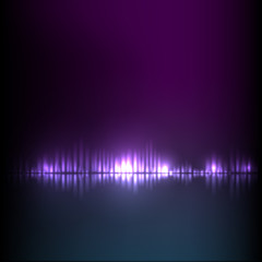 Blue-purple wave abstract equalizer background. EPS10 vector.